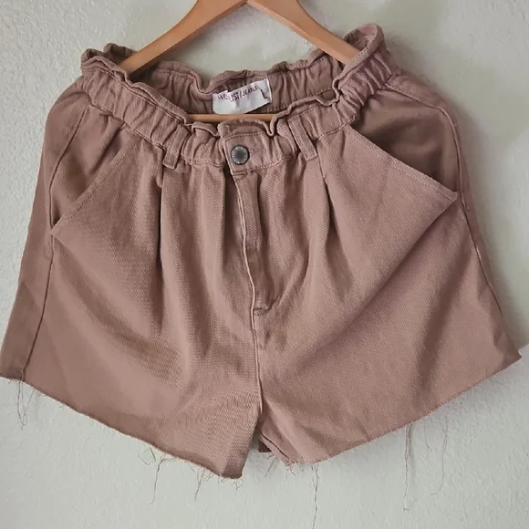 Wish High Waist Tan Shorts - Picture 1 of 7